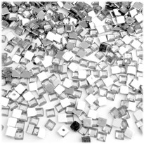 Rhinestones, Flatback, Sqaure, 6mm, 1,000-pc, Clear