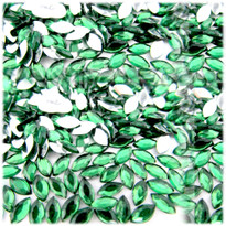 Rhinestones, Flatback, Eye, 4x8mm, 1,000-pc, Emerald Green