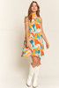 Picture of woman wearing a 70's Retro-inspired Sleeveless dress