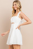 Picture of girl wearing a white graduation dress