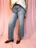 Risen high rise cropped jeans