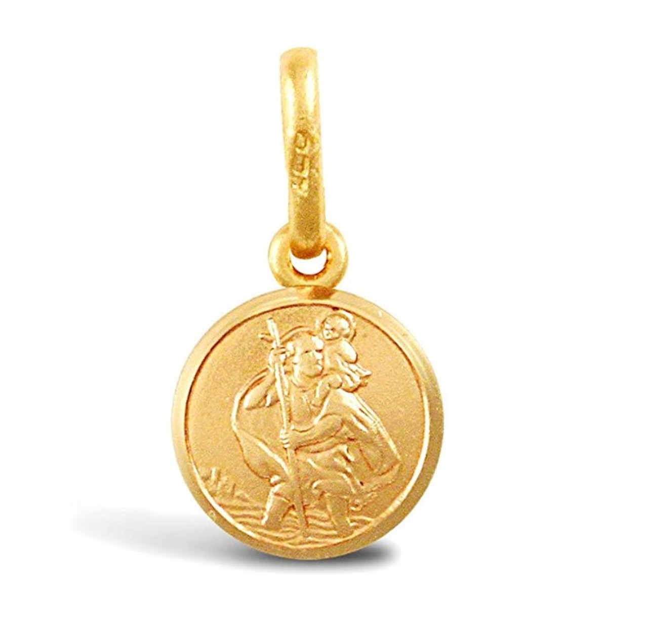 St Christopher Patron Safe Travel Pendant in 18ct Gold — The Jewel Shop