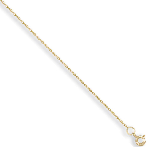 16" 1.25mm thick 9ct gold prince of wales chain 1.5g