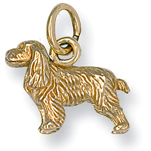 9ct Gold Spaniel Dog Pendant 2.5g