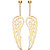 9ct Gold angel wing drop stud earrings 1.9g