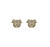 Gold pig stud earrings
