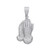 Sterling Silver Cubic Zirconia Praying Hands Pendant 6.8g