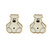 9ct Gold Enamelled Polar Bear stud earrings