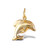 9ct Yellow Gold Mini Dolphin Charm Pendant