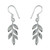 Sterling Silver Hook in Leaf Vine Drop Earrings