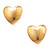 9ct gold small Flat Heart stud earrings