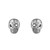 Sterling Silver Small Skull Stud Earrings