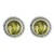 Sterling Silver Green Amber studs