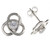 Sterling Silver Cubic Zirconia trinity celtic knot stud earrings