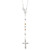 22" sterling silver Rosary Necklace with yellow and gold plated beads 12.24g