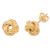 9ct Gold plain and textured knot stud earrings
