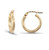 1.4cm wide 9Ct Gold Twist Hoop Earrings 0.6g