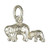 Sterling Silver Elephant and Calf Charm