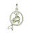 Sterling Silver Dolphin through hoop Charm