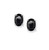 5mm x 7mm oval Black Cubic Zirconia stud earrings
