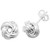 7mm Sterling silver twisted knot stud earrings