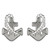 Sterling Silver Solid Anchor Stud Earrings