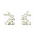 Sterling Silver Rabbit Stud Earrings