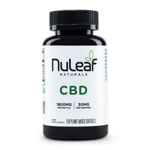 NuLeaf Naturals, Hemp CBD Capsules, Full Spectrum, 120 Softgels, 1800mg CBD