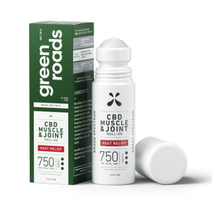 Green Roads, Heat Relief CBD Roll-On, 3oz, 750mg CBD