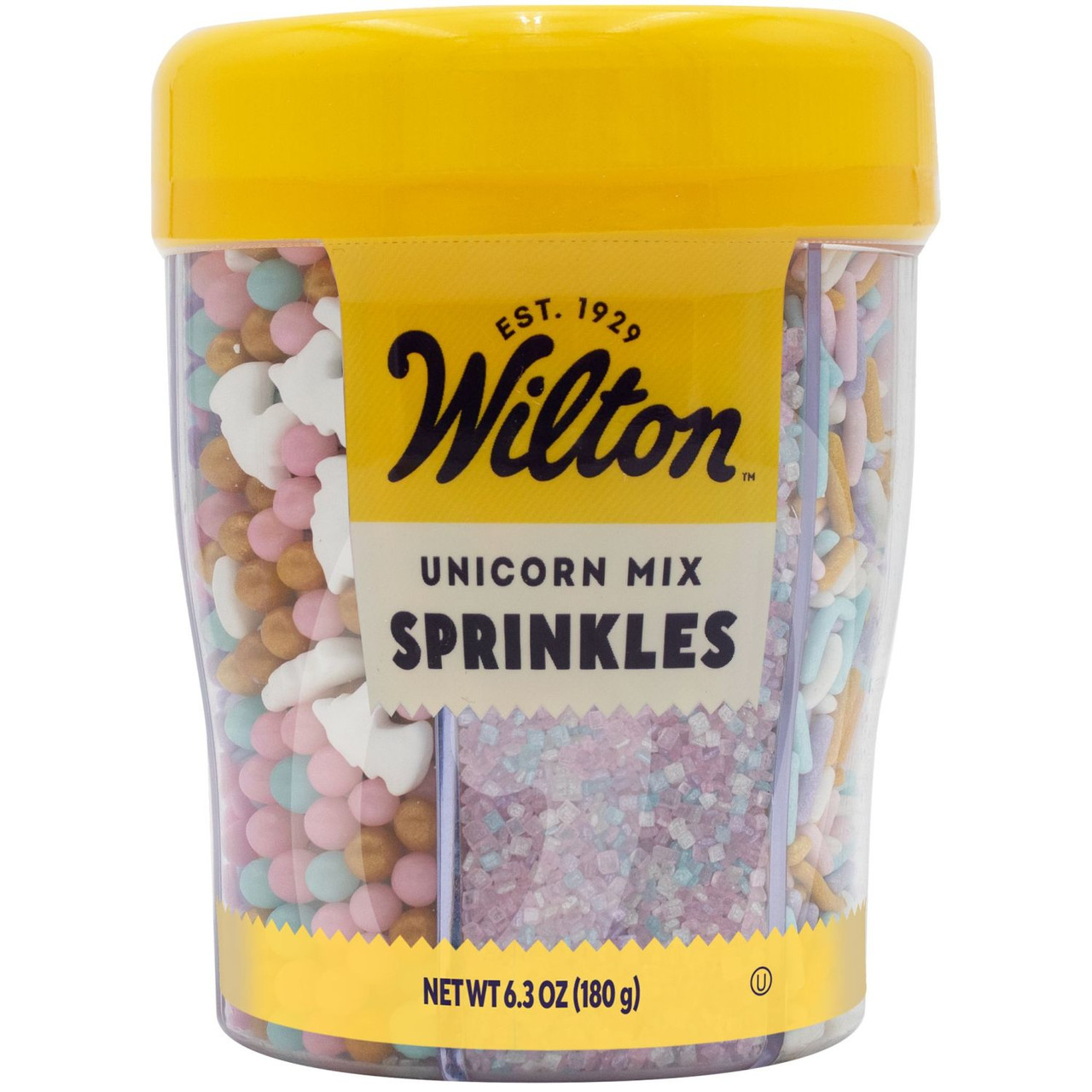 6-Cell Unicorn Sprinkles Mix with Turning Lid, 6.3 oz. - Wilton