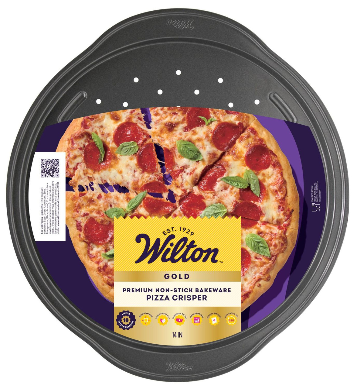 Gold Non-Stick BakewarePizza Crisper, 14.25 x .625 - Wilton