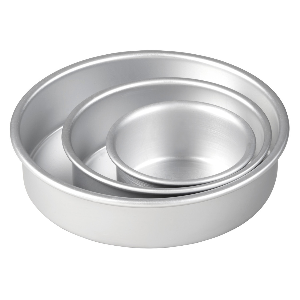 4/6/8 Inch Round Cake Pan Set With Removable Bottom Aluminum Alloy