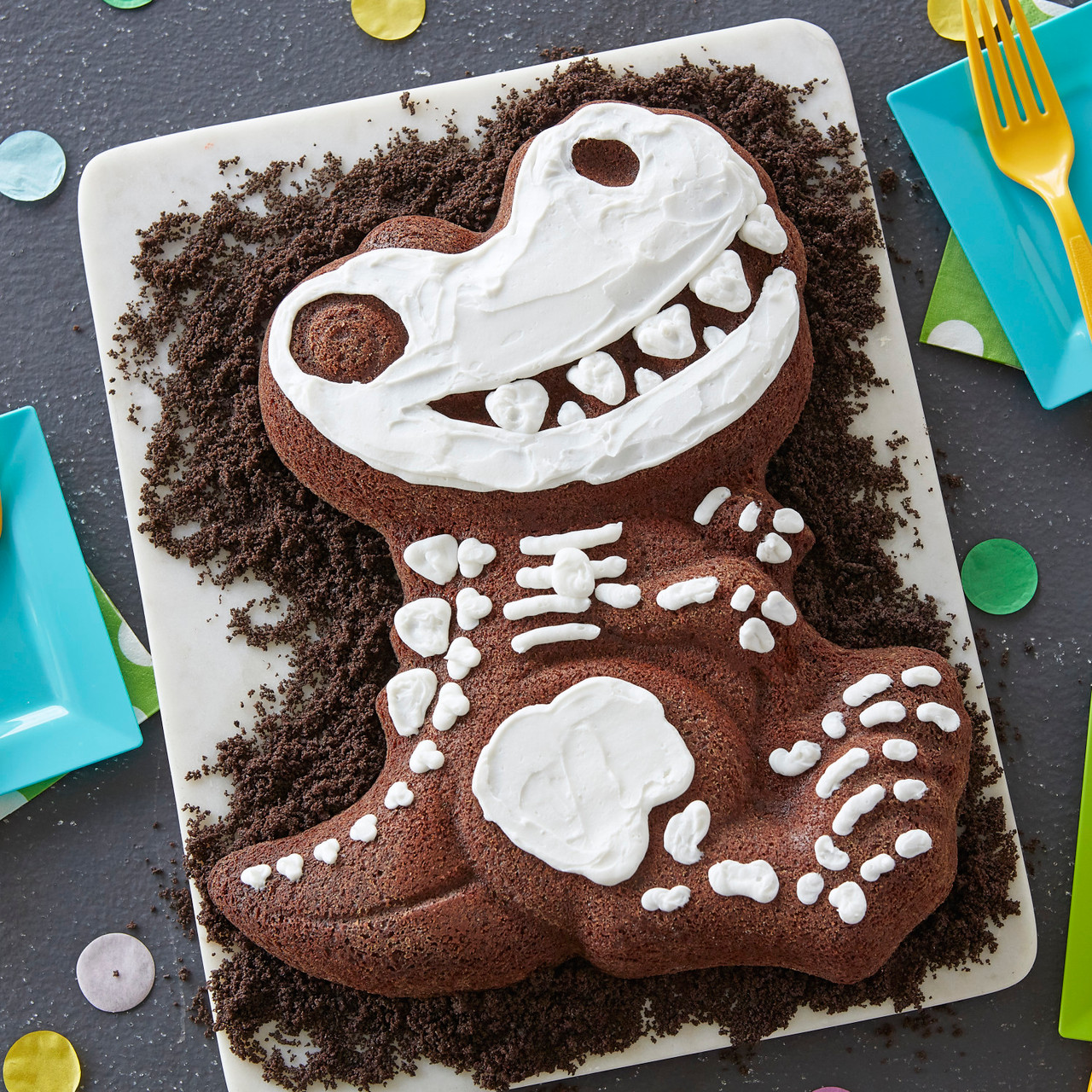 Homemade Birthday Cake in the Shape of a Dinosaur, Filled with Sweets Stock  Photo - Image of shape, breakfast: 240084908