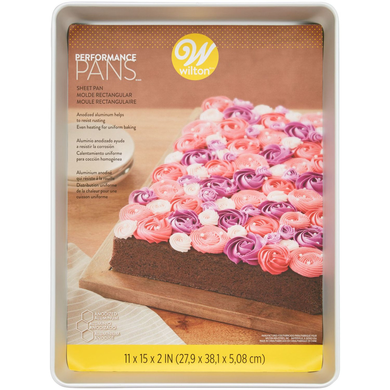 Wilton Performance Pans Aluminum Large Sheet Cake Pan, 12 x 18-Inch