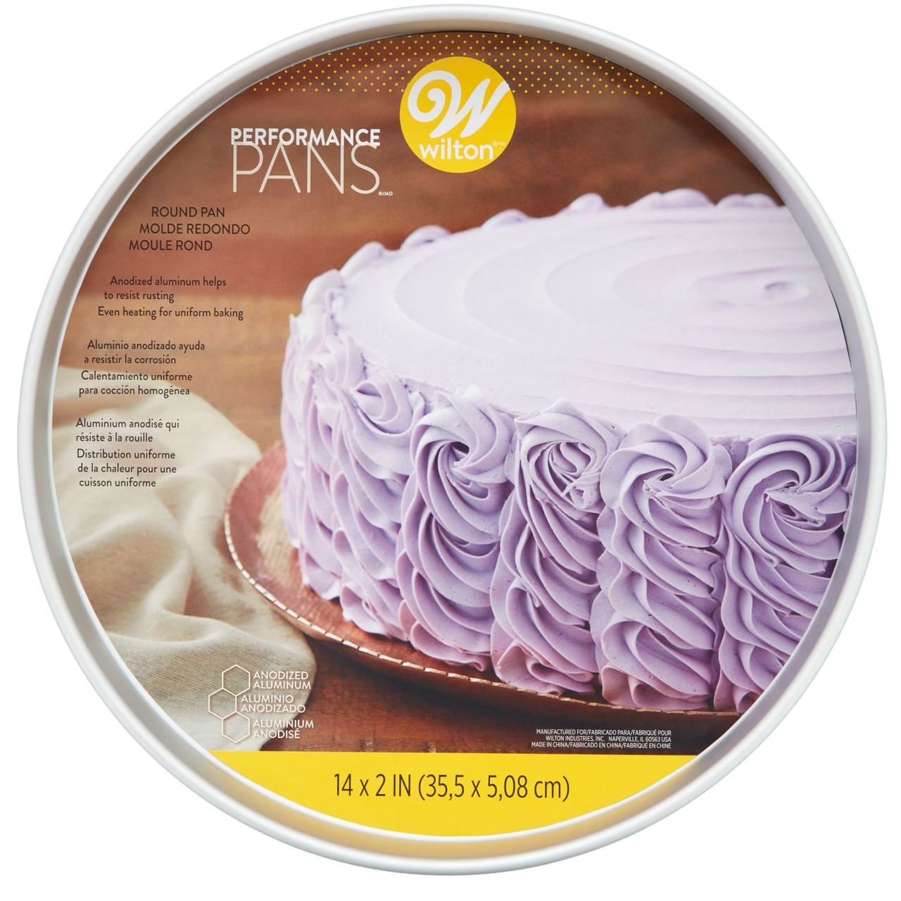 Performance Pans Aluminum Round Cake Pan, 14-Inch