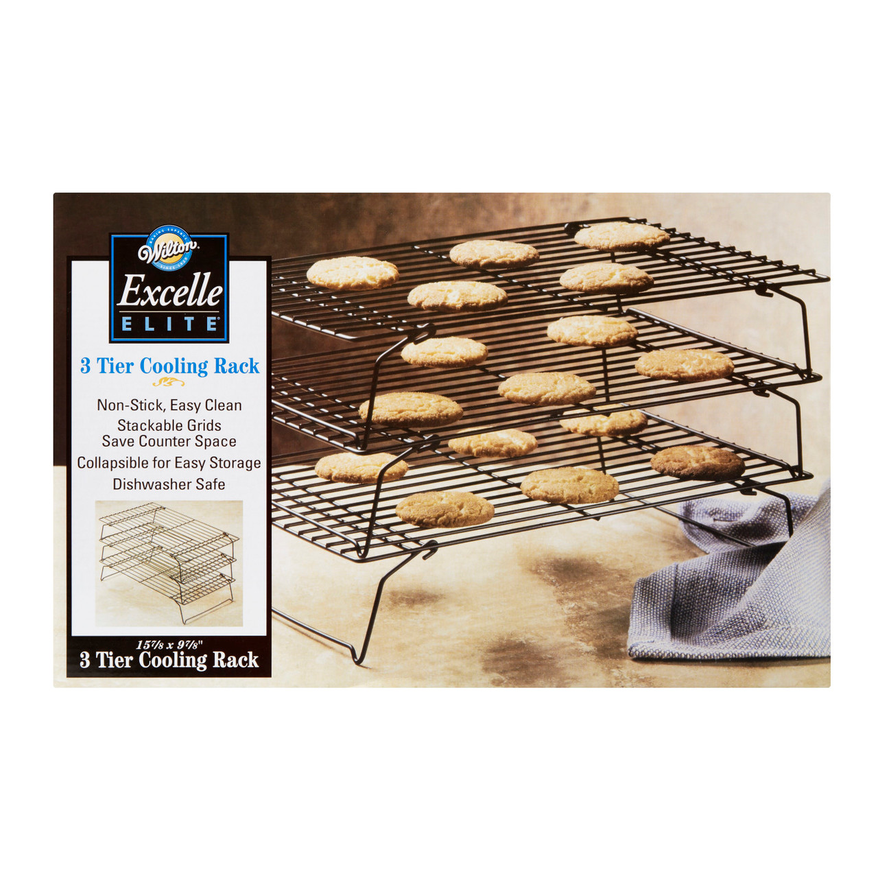 Excelle Elite 3-Tier Cooling Rack for Cookies, Cakes and More - Wilton