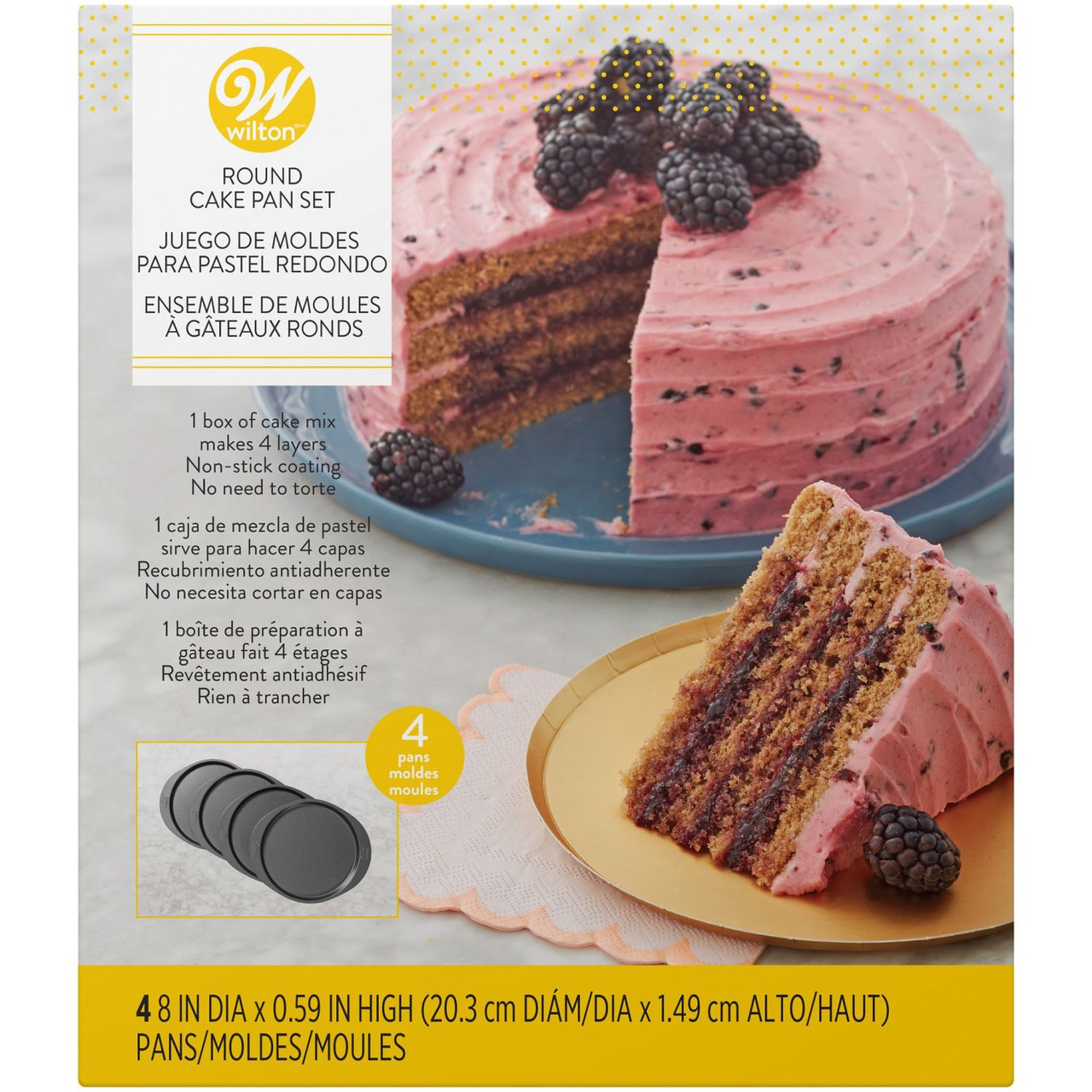 Wilton Recipe Right Non-Stick 9-Inch Round Cake Pans Set, 2-Piece