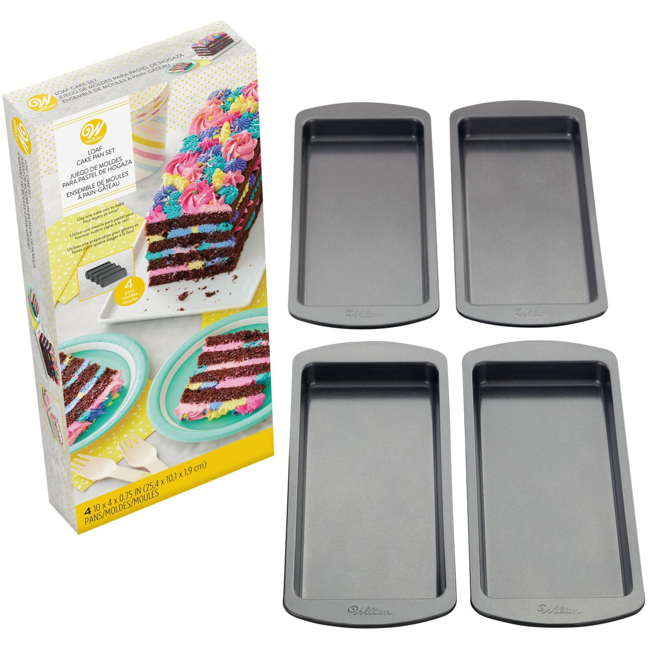 Wilton Easy Layers 5-Piece Layer Cake Pan Set, 6-Inch 