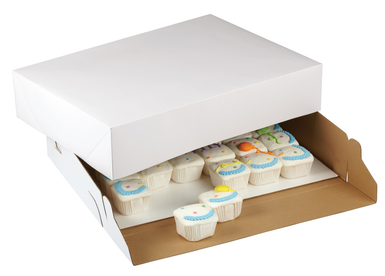 W Packaging Wptc1820wk 18x18x20 White/kraft Plain Tiered Cake Box, No  Window, Lock Corner, B-flute (pack Of 10) : Target