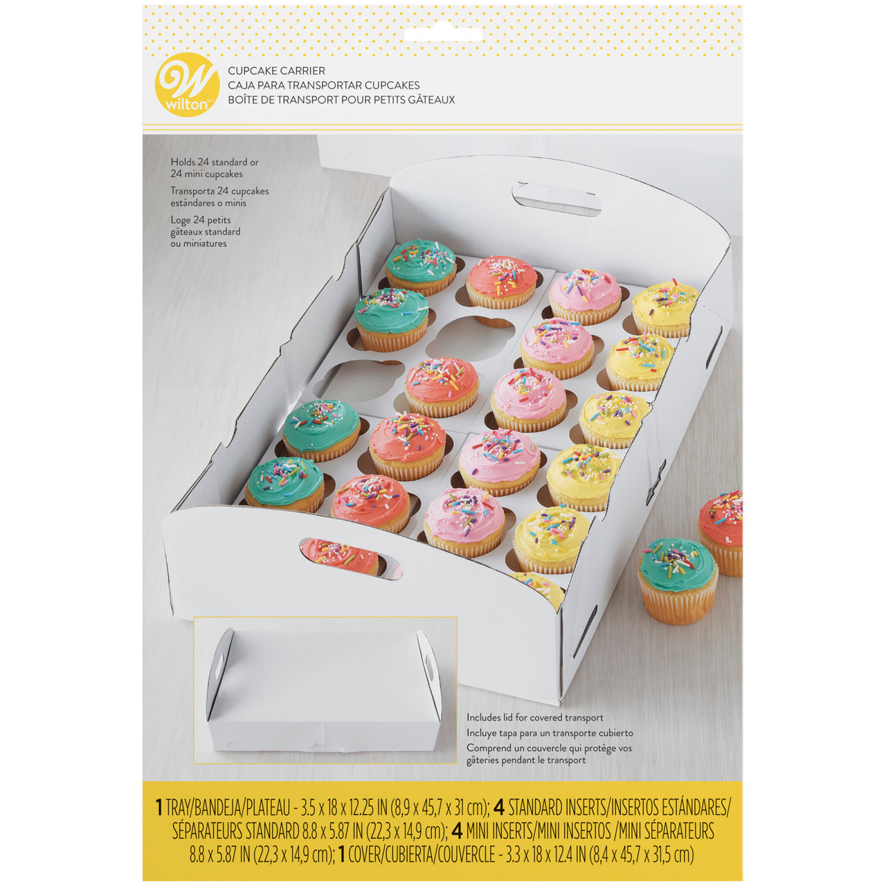 White Cupcake Carrier Box, 24 Cupcake Capacity - Wilton