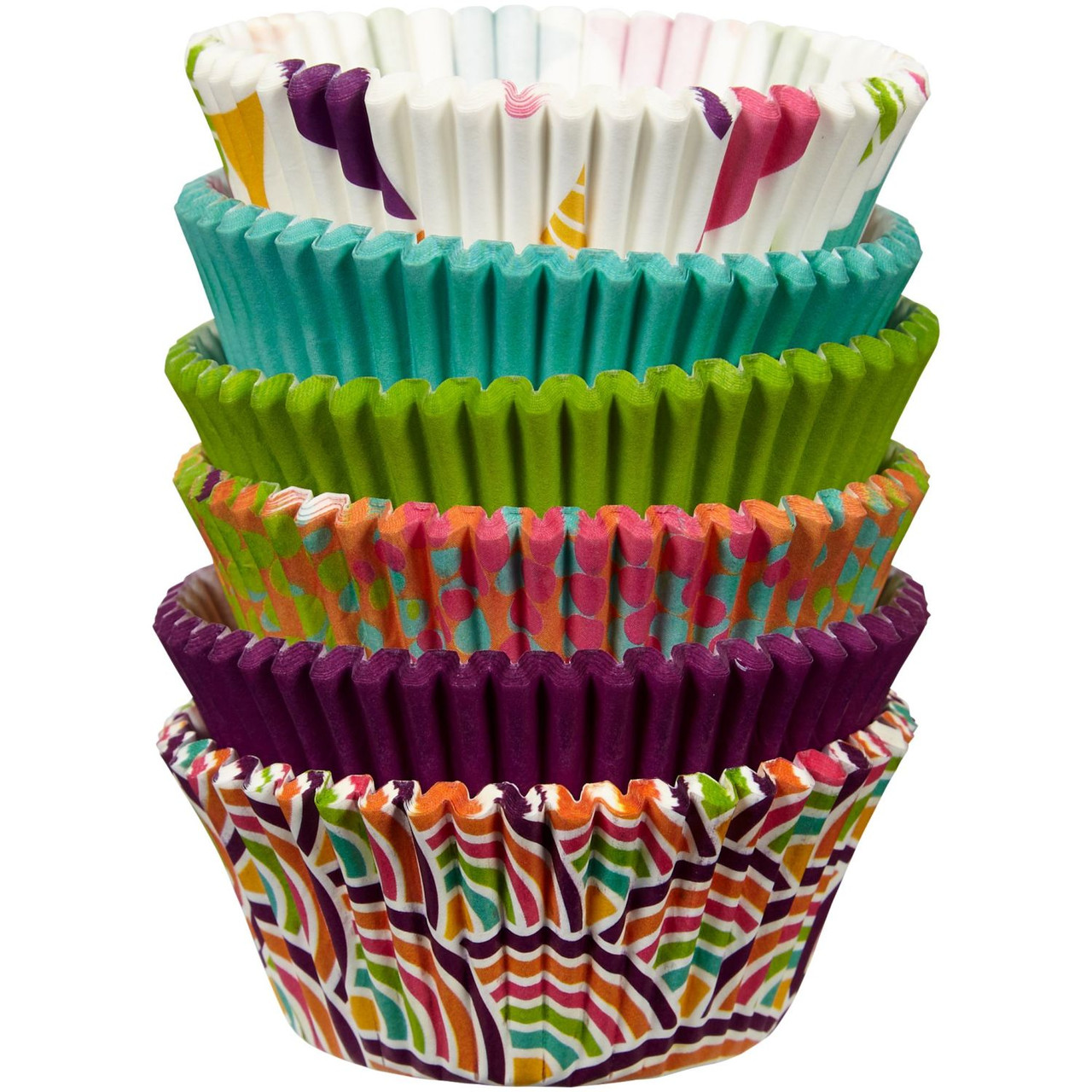 Assorted Colors and Patterns Cupcake Liners, 150-Count - Wilton