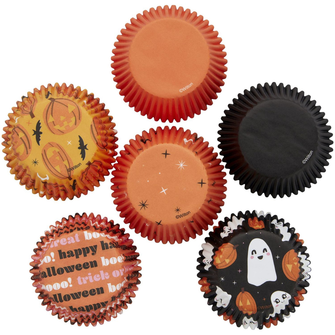 Juvale 300 Pack Pumpkin, Ghost & Spider, Witch Muffin Cupcake Liners  Wrappers Baking Cups for Halloween Party Favors