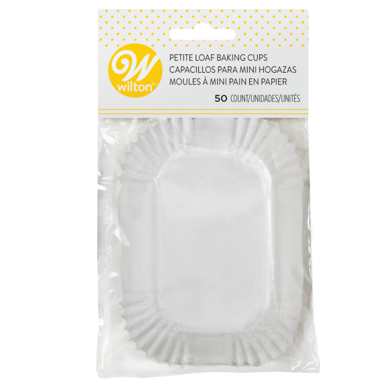 Wilton Petite Loaf Cups 50/Pkg-White 1.25X3.25