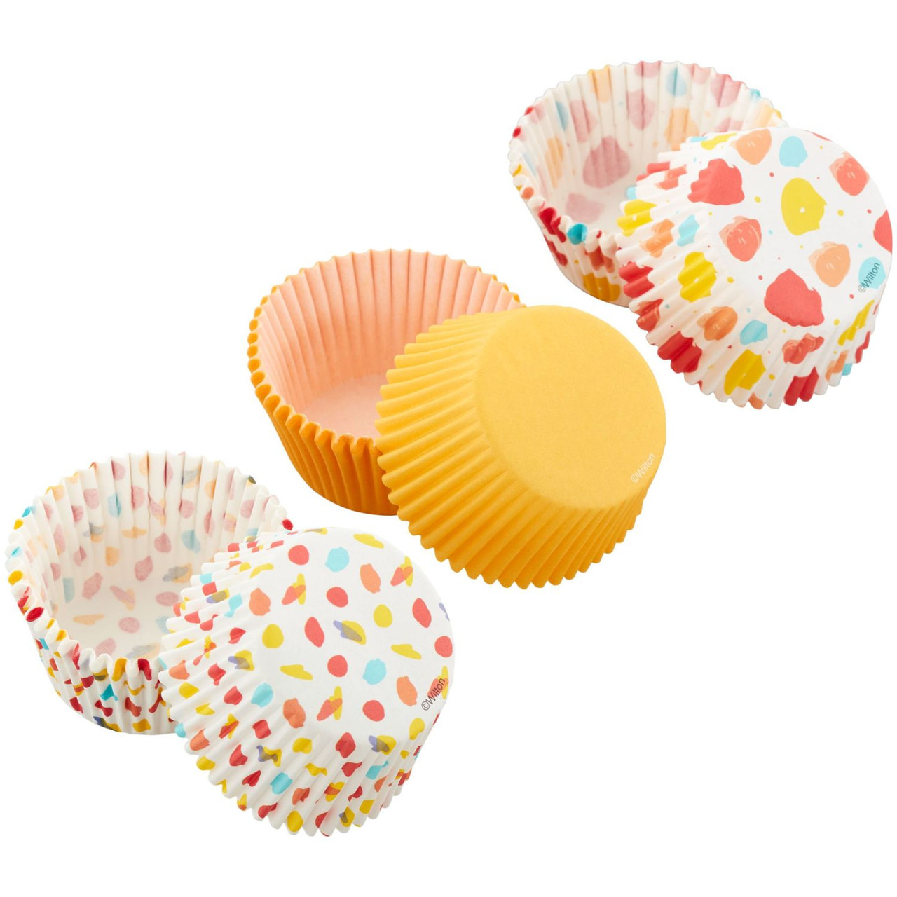 Large Polka Dot, Small Polka Dot and Yellow Standard Baking Cups, 75-Count  - Wilton