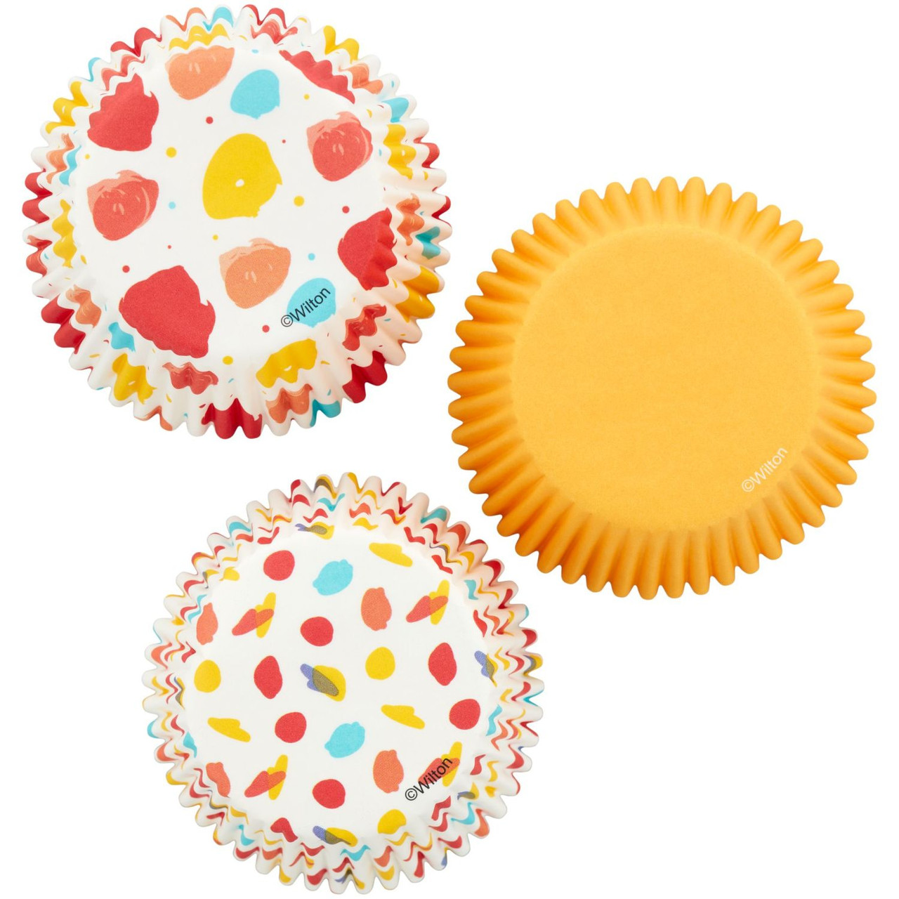 Large Polka Dot, Small Polka Dot and Yellow Standard Baking Cups, 75-Count  - Wilton