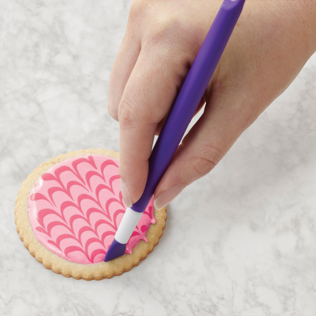 Cookie Icing Tools Cookie Decorating Tools 3 Piece Set Cookie Scribe  3-prong Comb Silicone Edging Tool 