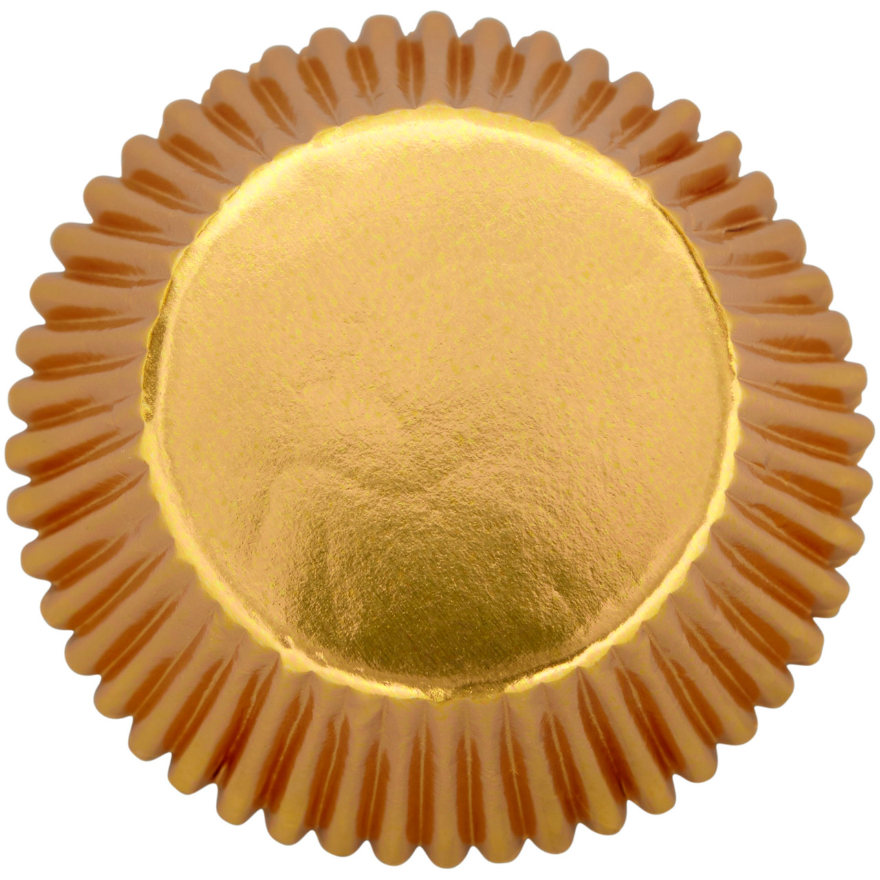 STANDARD Foil Cupcake Liners / Baking Cups – 50 ct GOLD – Cake Connection