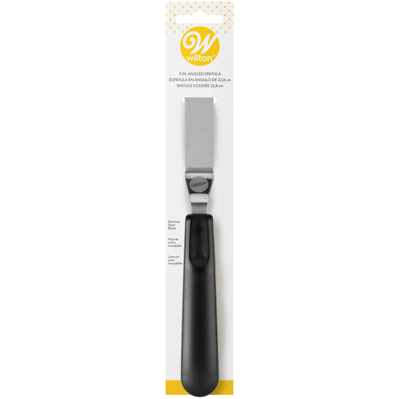 Angled Icing Spatula with Black Handle, 9-Inch - Wilton