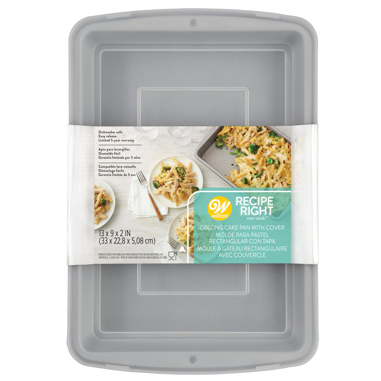  Wilton Recipe Right Non-Stick Baking Pan with Lid, 9 x 13-Inch,  Steel : Sports & Outdoors