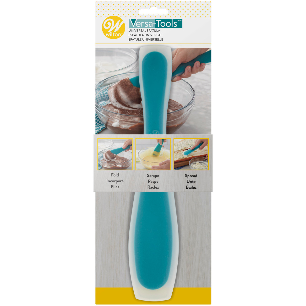 Versa-Tools Silicone Spread and Scrape Universal Spatula for Cooking and  Baking - Wilton